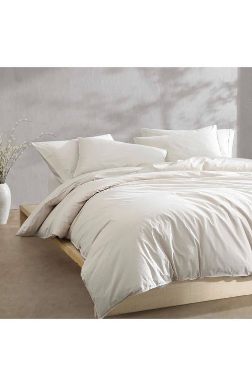 Shop Calvin Klein Washed Percale Duvet & Shams Set In Beige/tan