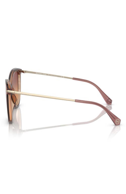 Michael Kors 56mm Gradient Cat Eye Sunglasses In Amber