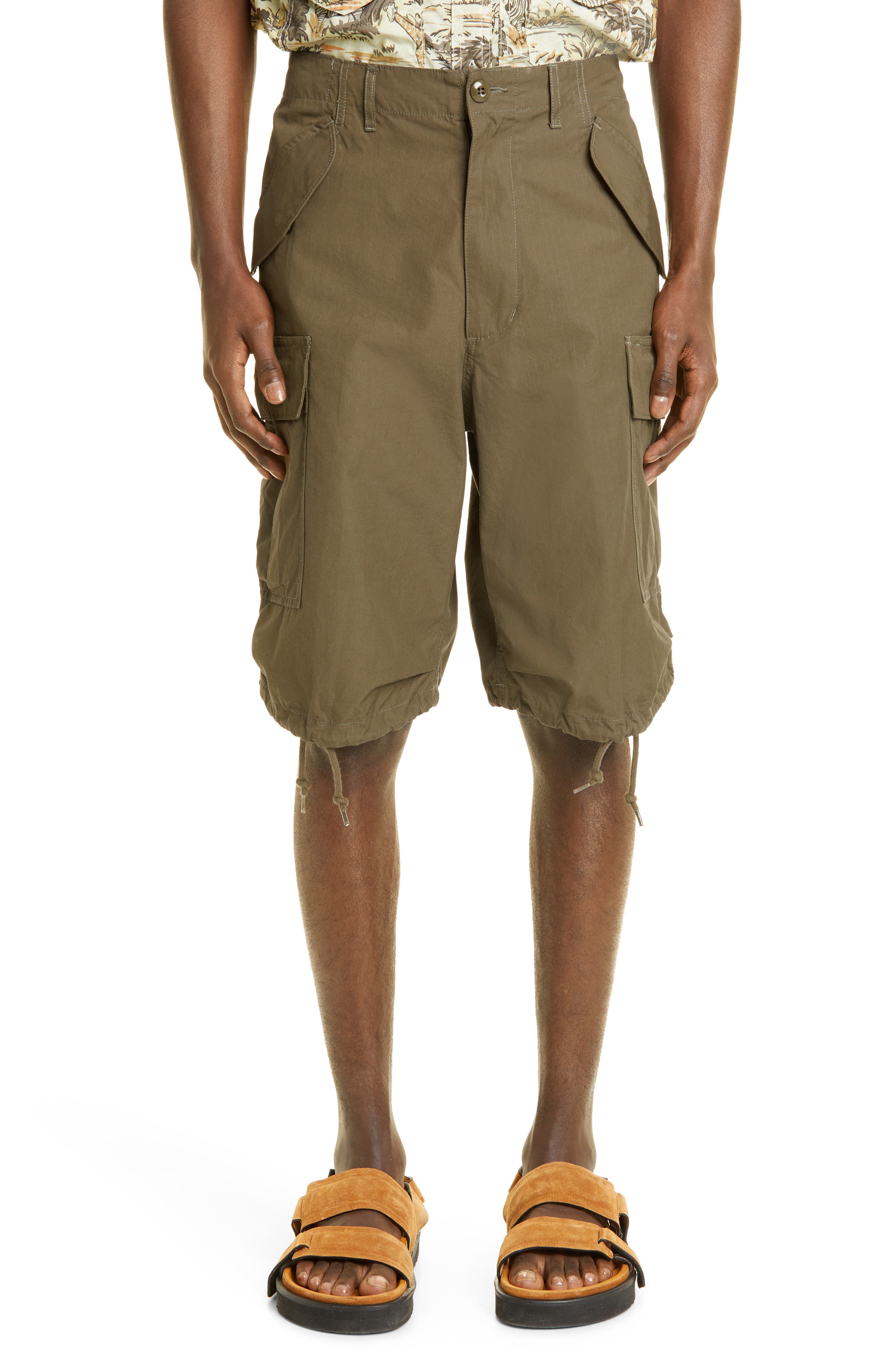 BEAMS Plus Cotton Ripstop Cargo Shorts 