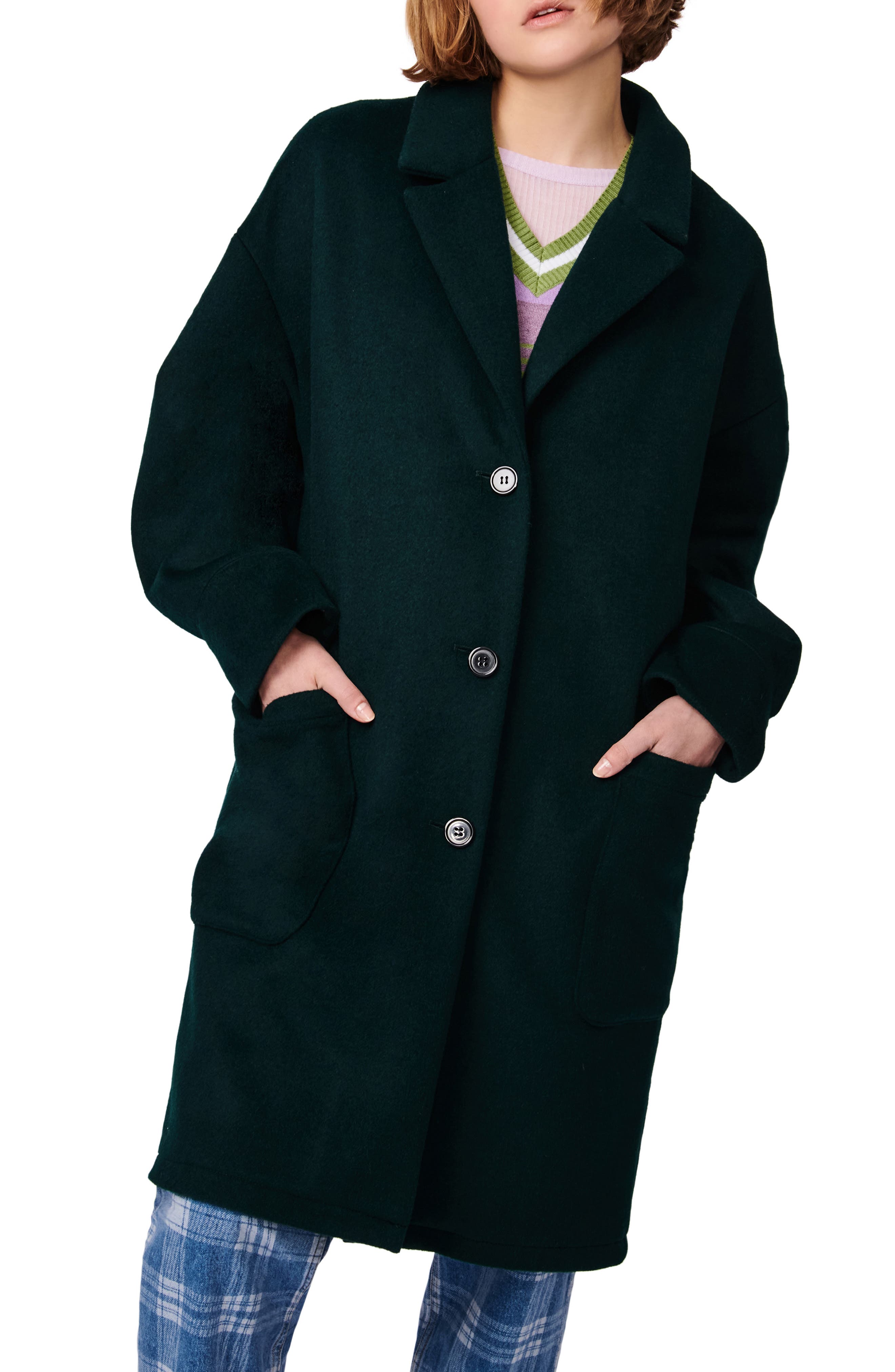 BERNIE Notched Collar Longline Coat 