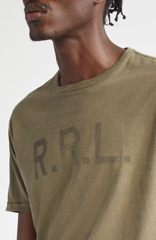 Shop Double Rl Cotton Graphic T-shirt In Olive