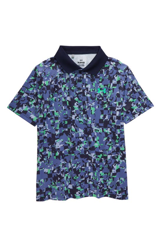 Shop Under Armour Kids' Performance Print Polo In Starlight