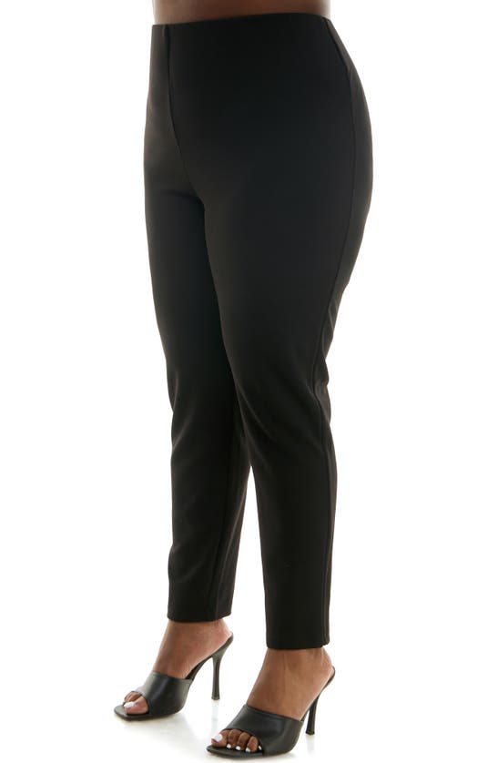 Shop Nina Leonard High Waist Tech Crepe Leggings In Black