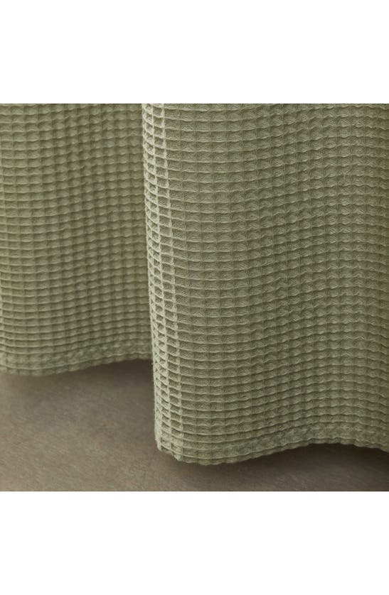 Shop Calvin Klein Waffle Weave Shower Curtain In Sage Green