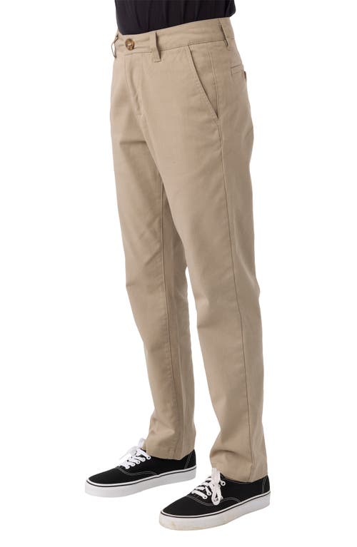 Shop O'neill Kids' Transporter Standard Fit Stretch Cotton Chinos In Khaki