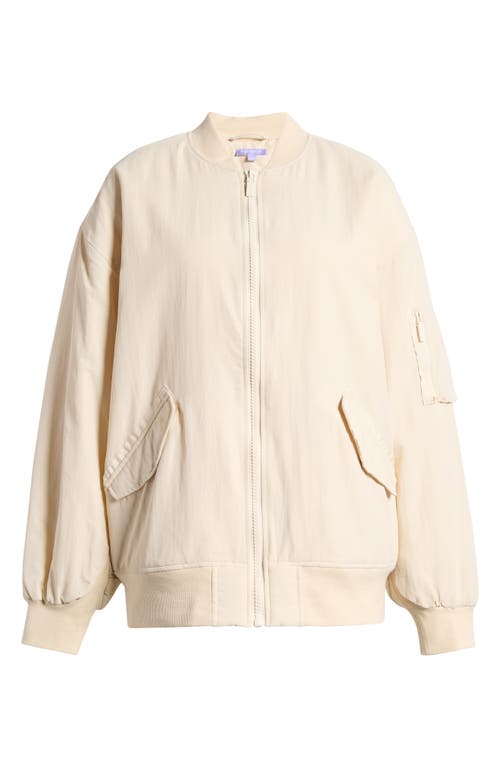 Shop Florence By Mills Oversize Bomber Jacket In Whitecap Grey