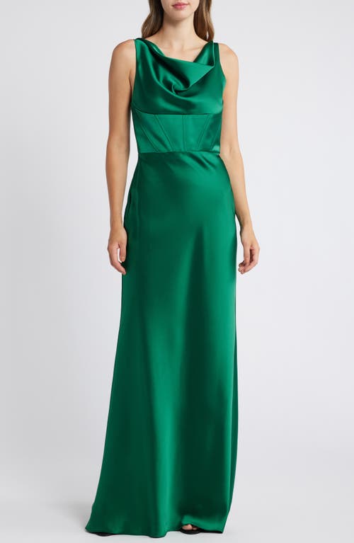 Amsale Maxikleid Mit Drapiertem Ausschnitt In Emerald