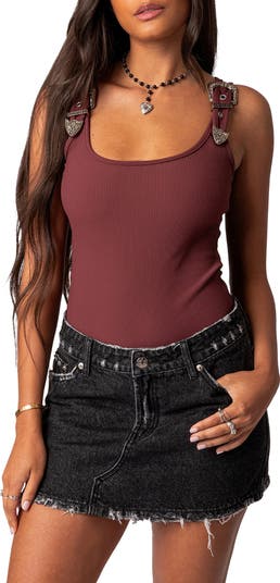 Laney Rib Buckle Strap Bodysuit