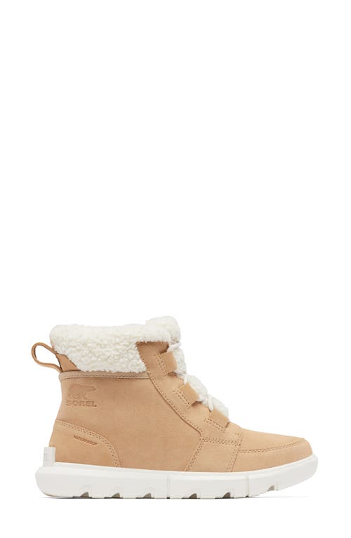 Shop Sorel Explorer Next Faux Shearling Waterproof Bootie In Canoe/sea Salt