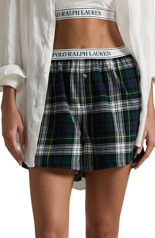 Polo Ralph Lauren Boxer Pajama Shorts In Evergreen Plaid 2