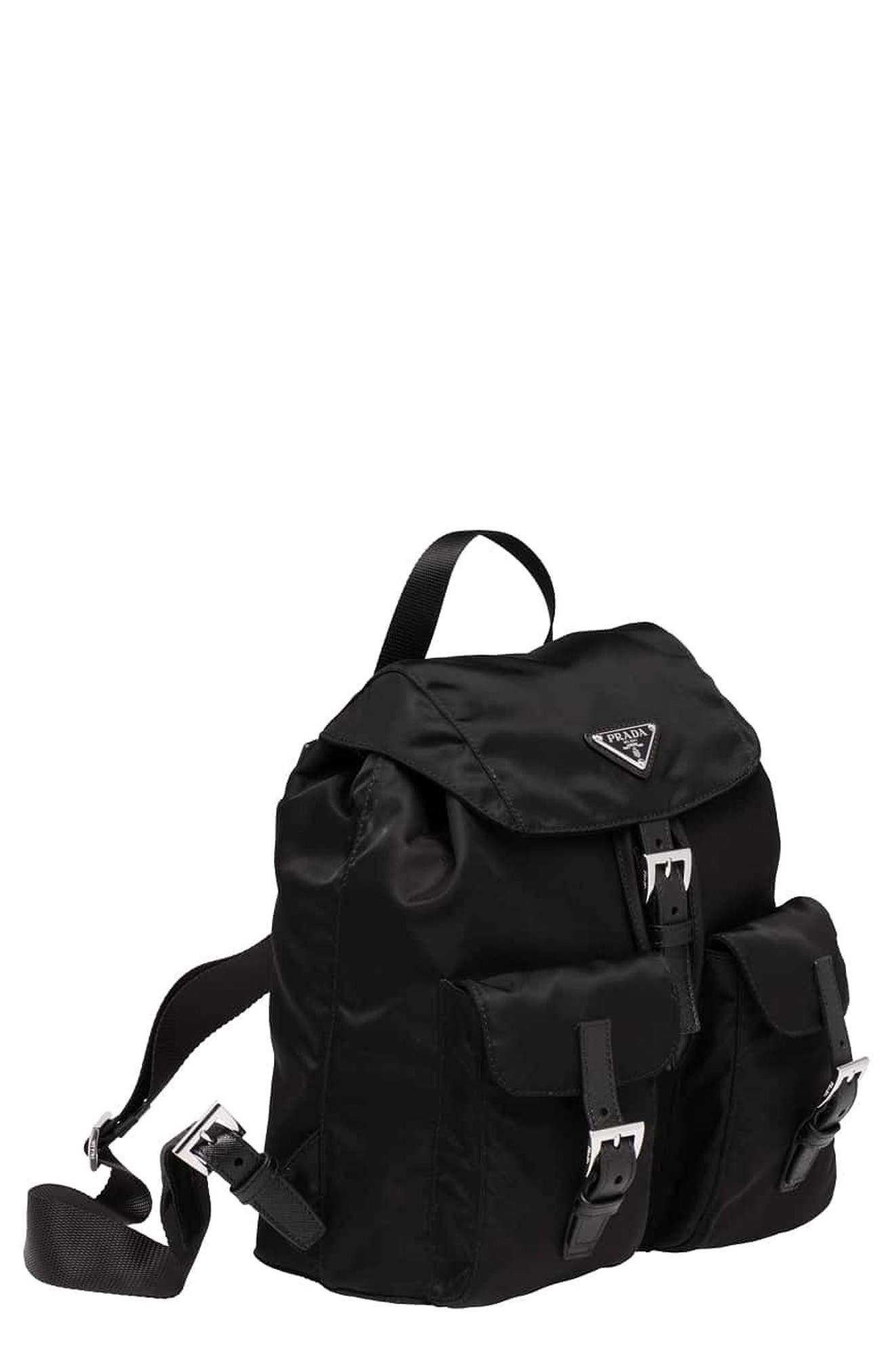 prada black nylon backpack