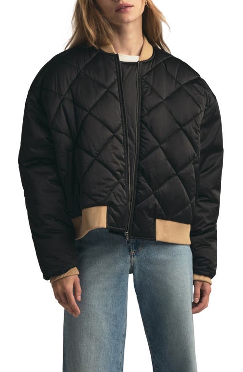 Favorite Daughter The Favorite Quilted Bomber Jacket In Black