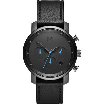 Mvmt The Chrono Chronograph Leather Strap Watch, 40Mm