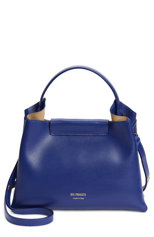 Mini Elieze Leather Shoulder Bag in Deep Blue