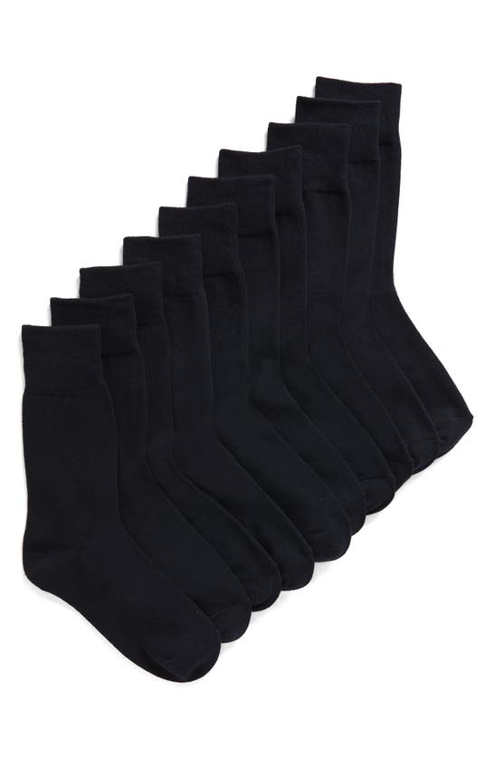 Shop Slate & Stone Pack Of 5 Crew Socks In Black Multi-pack