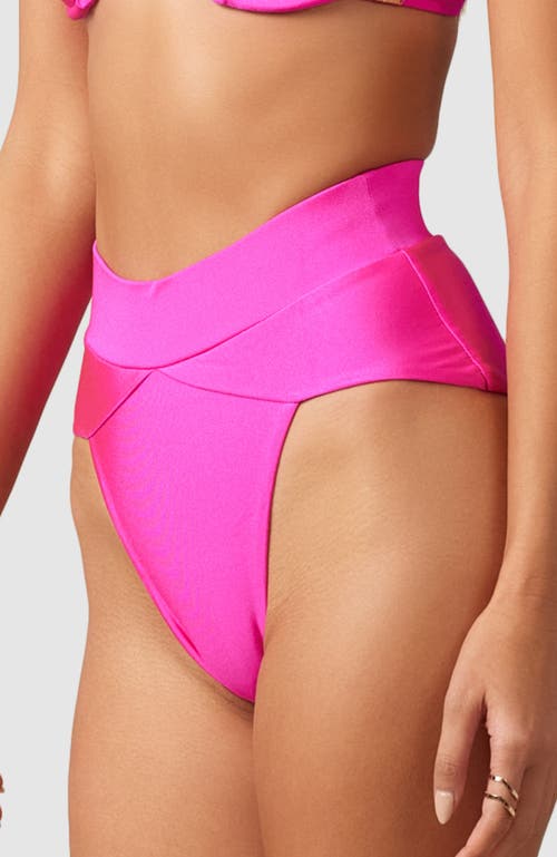 Shop Mbm Swim Aspire Bikini Bottoms In Magenta