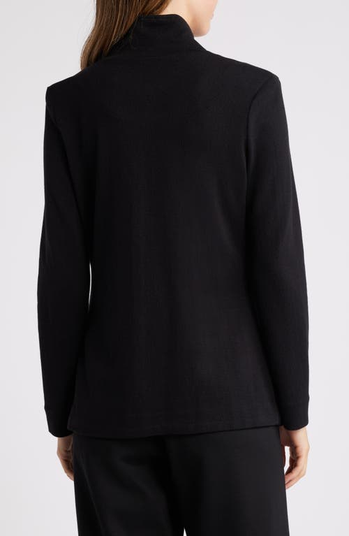 Shop Nic + Zoe Nic+zoe Sharp Knit Blazer In Black Onyx