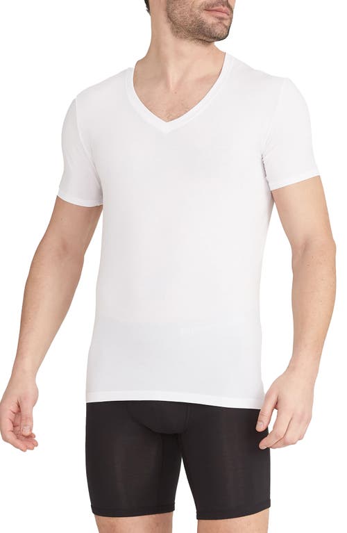 Tommy John 2-Pack Second Skin Slim Fit Deep V-Neck Undershirts White Double at Nordstrom,