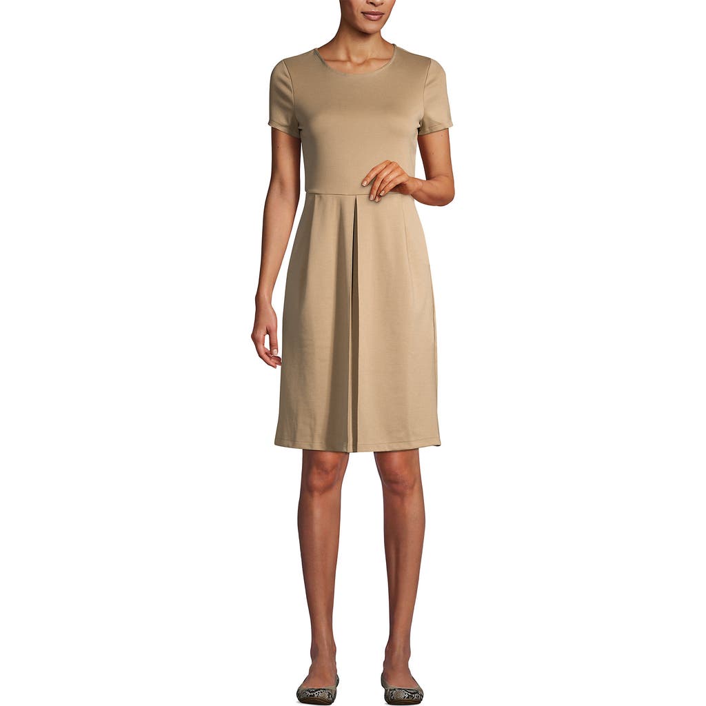 LANDS' END LANDS' END SCHOOL UNIFORM SHORT SLEEVE PONTE DRESS