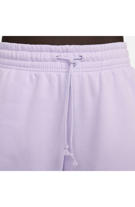 Shop Nike Phoenix Oversize Fleece Sweatpants In Violet Mist/ Sail
