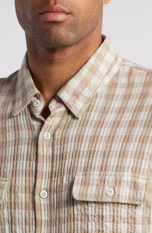 Shop Rails Powell Check Herringbone Button-up Shirt In Tumbleweed Dune