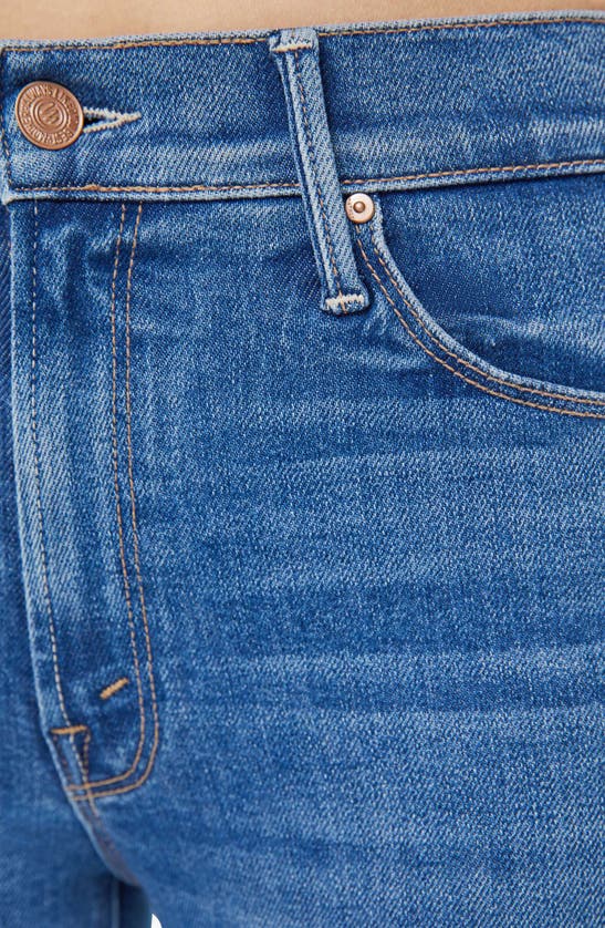 Mother The Dazzler Mid Rise Ankle Straight Leg Jeans In Different Strokes