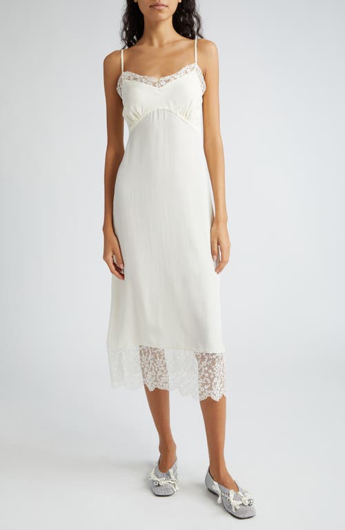 Shop Simone Rocha Lace Trim Slipdress In Ivory