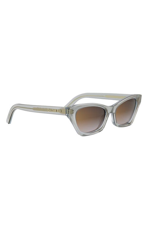 Shop Dior Midnight B1i 53mm Butterfly Sunglasses In Grey/other/smoke Mirror