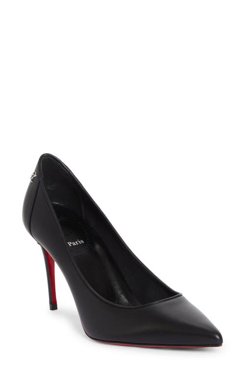 Shop Christian Louboutin Sporty Kate Pointed Toe Pump In B439 Black/lin Black