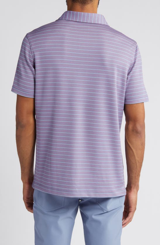 Shop Scott Barber Gradient Stripe Technical Jersey Polo In Country Blue