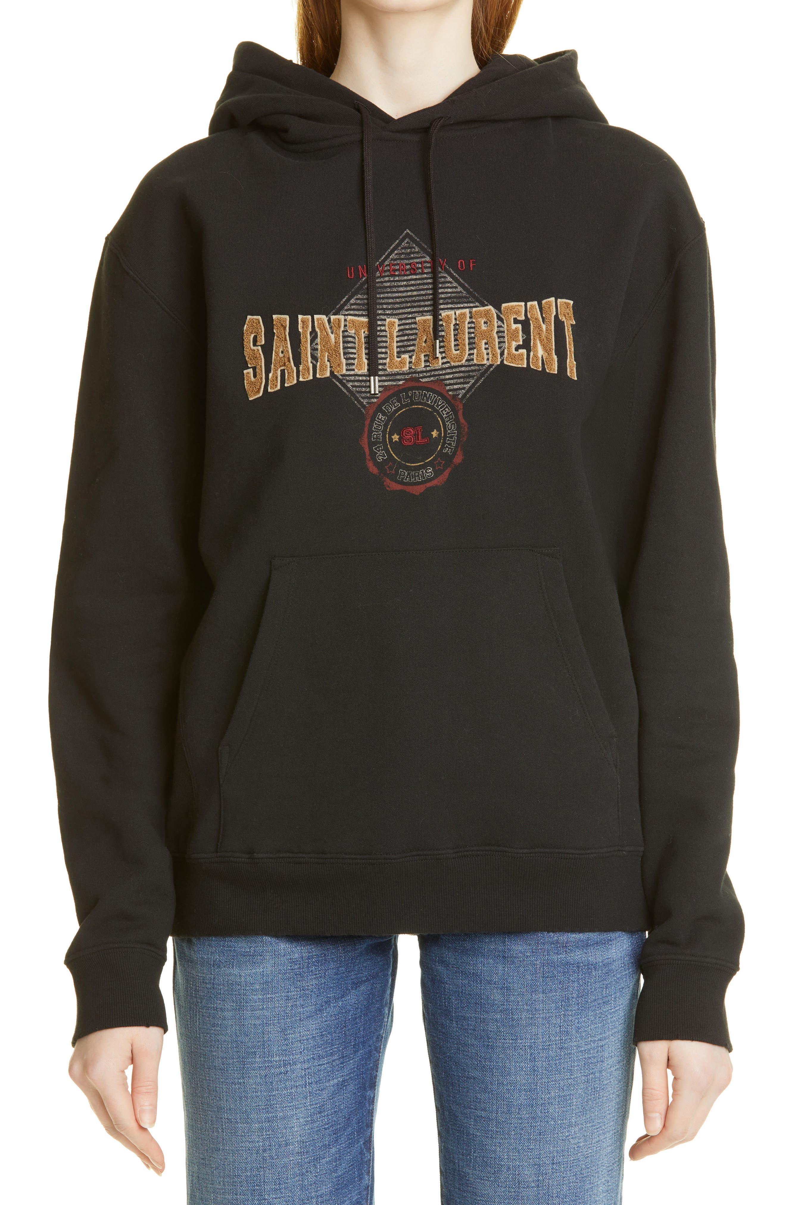 saint laurent university hoodie