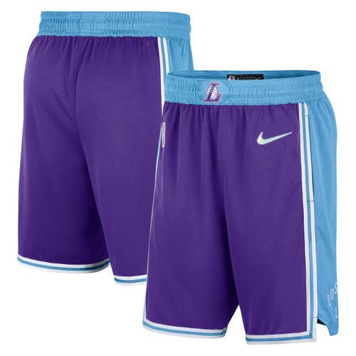 Men's Nike Purple/Blue Los Angeles Lakers 2021/22 City Edition Swingman Shorts