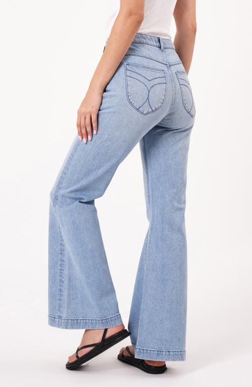 Shop Rolla's East Coast Flare Jeans In Light Vintage Blue