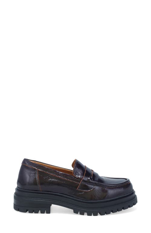 Miz Mooz Legend Platform Loafer In Bordeaux Patent