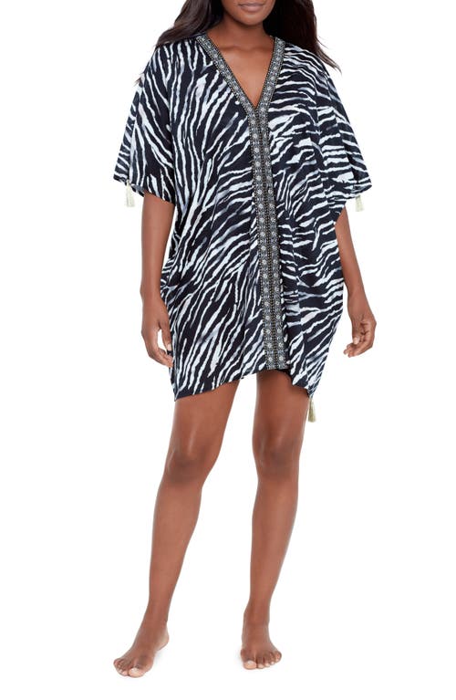 Shop Miraclesuit ® Tiger Sombre Cover-up Caftan In Black/white