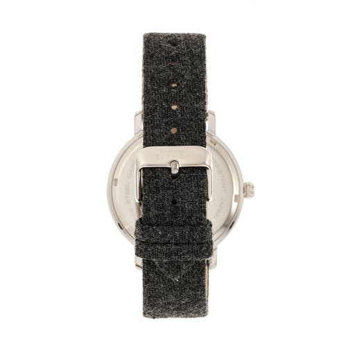 ELEVON ELEVON NORTHROP WOOL-OVERLAID LEATHER-BAND WATCH
