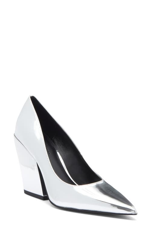 Rebecca Minkoff West Pointed Toe Pump In Silver