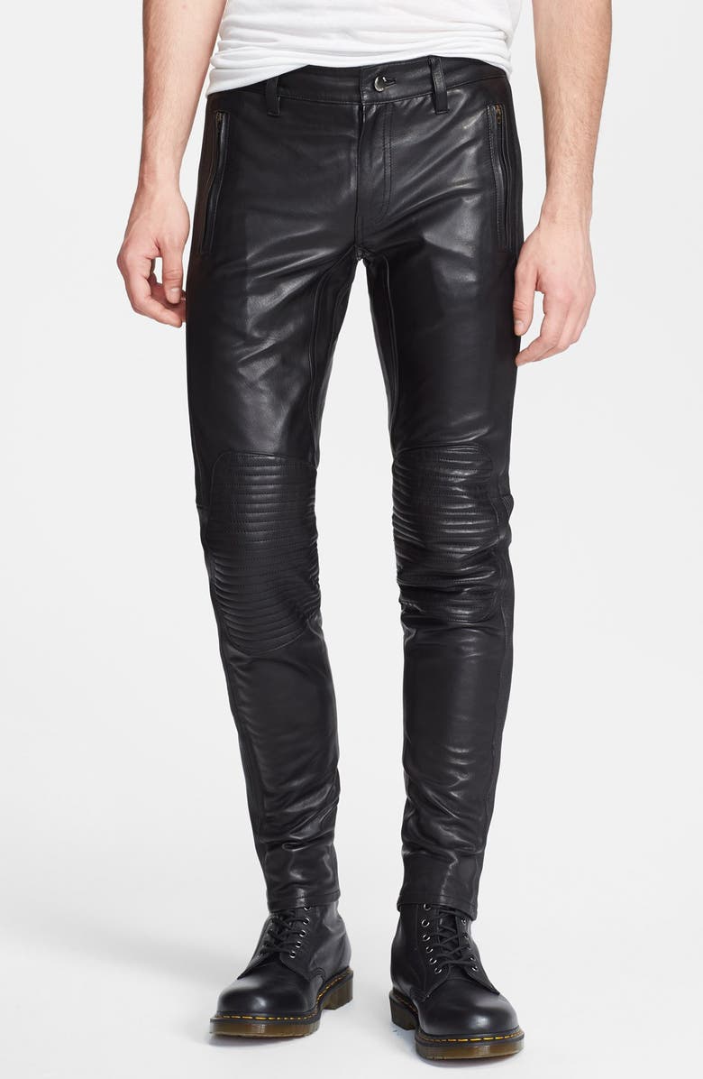 BLK DNM Skinny Fit Leather Biker Pants | Nordstrom