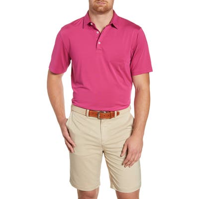 Johnnie-O Albatross Classic Fit Stripe Prep-Formance Polo, Pink