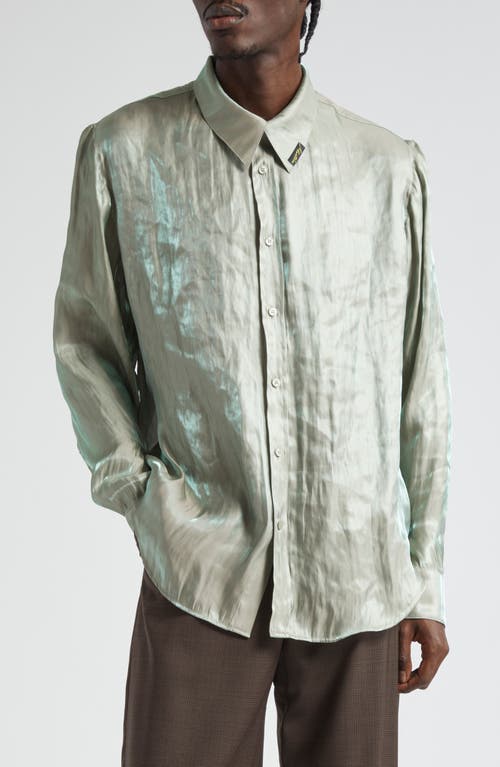 Martine Rose Classic Iridescent Button-Up Shirt at Nordstrom, Size Large