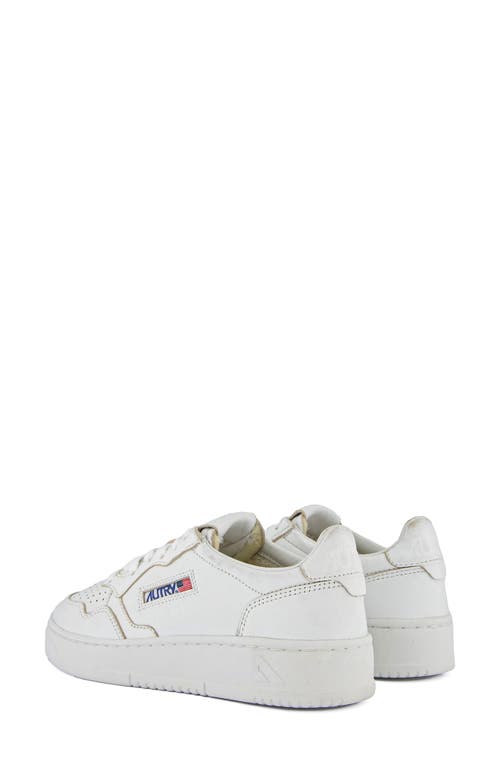 Shop Autry Medalist Low Sneaker In Solid Goat White