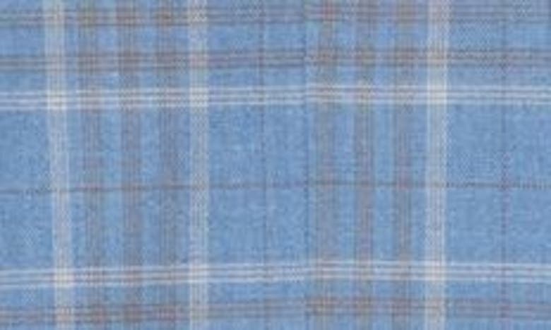 Nautica Blue Plaid Notch Lapel Stretch Sport Coat In Blue Plaid
