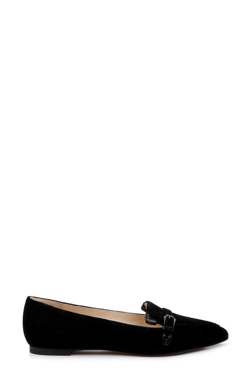 Shop L Agence L'agence Brielle Pointed Toe Loafer In Black Suede