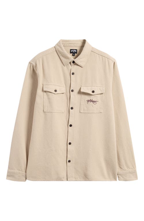 Billabong Bong Days Regular Fit Cotton Denim Button-up Shirt In Sand