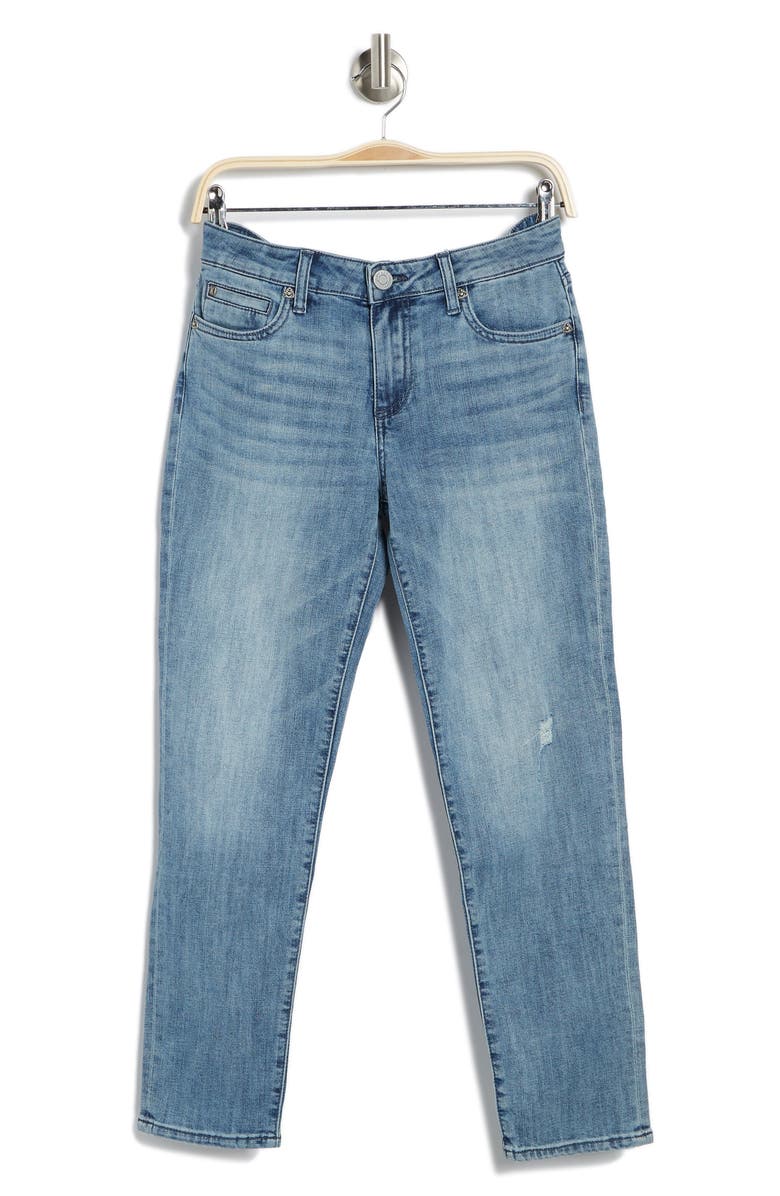 KUT from the Kloth Katy Distressed Ankle Crop Straight Jeans ...