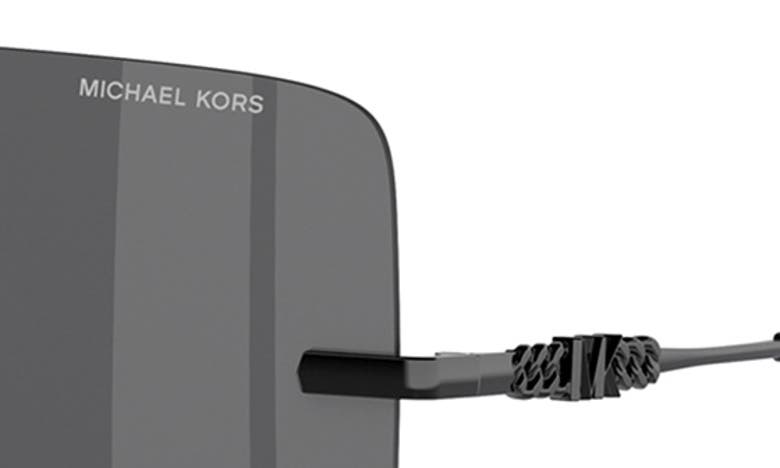 Michael Kors Womens Black Mk1148 London Square-frame Metal Sunglasses In Grey Mirror
