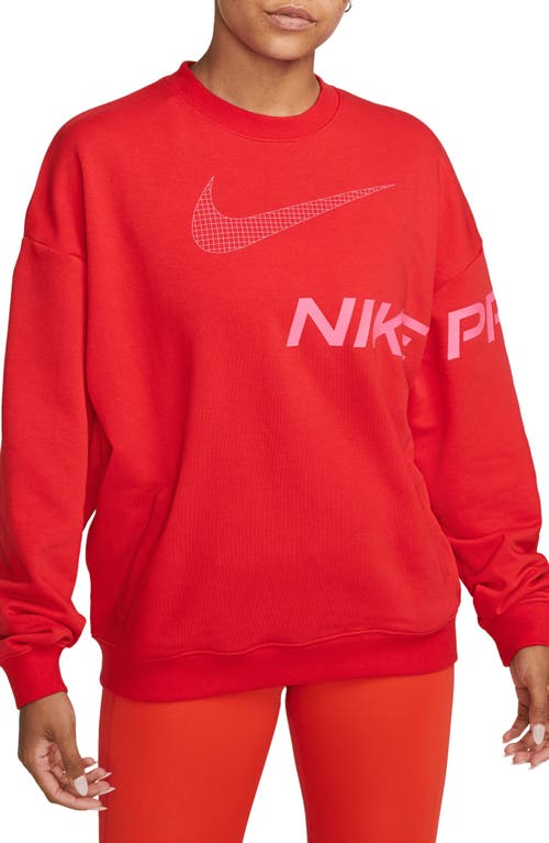 Nike Dri-fit Get Fit Sweatshirt In University Red/gym Red
