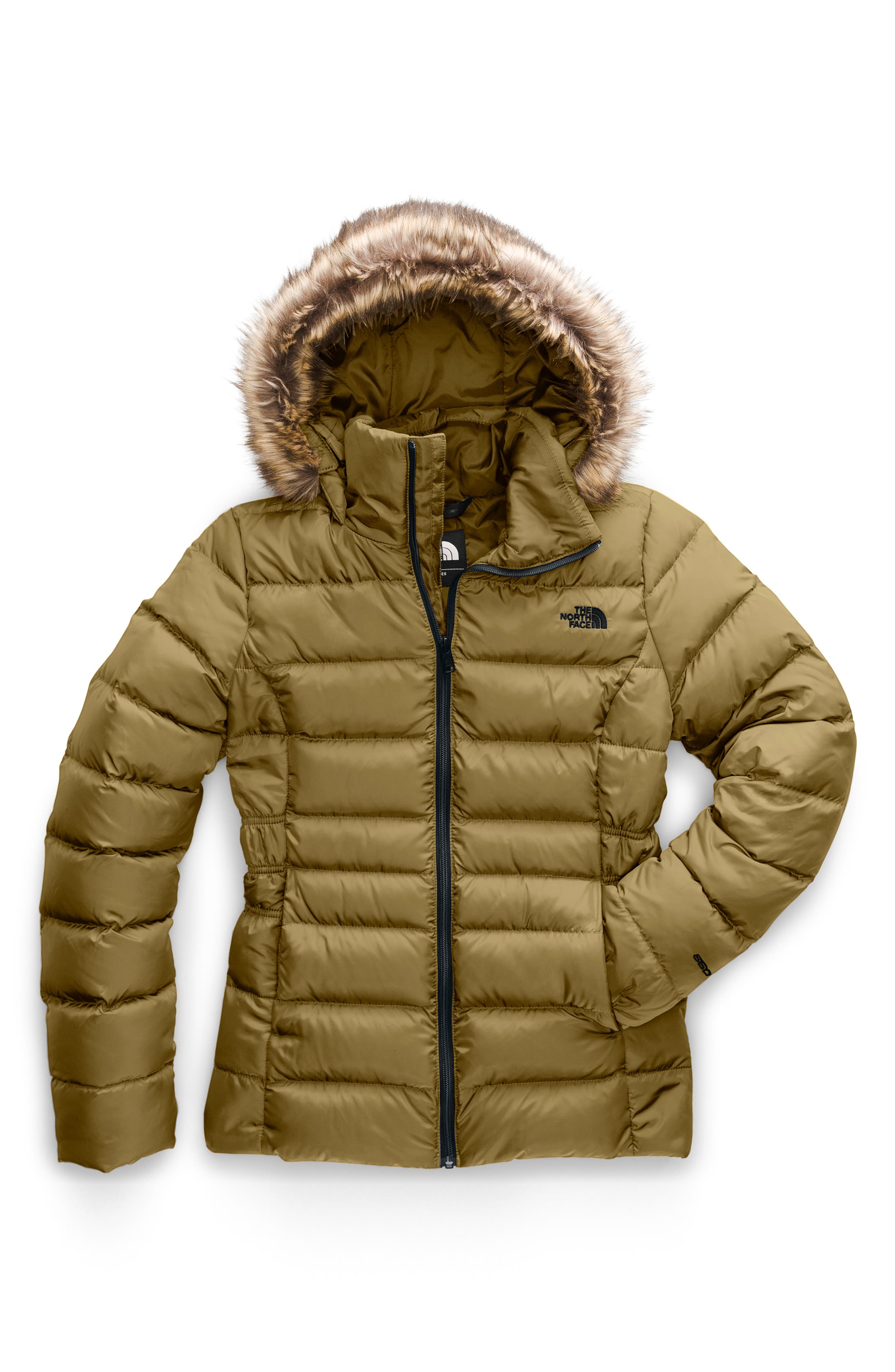 north face vest with fur hood