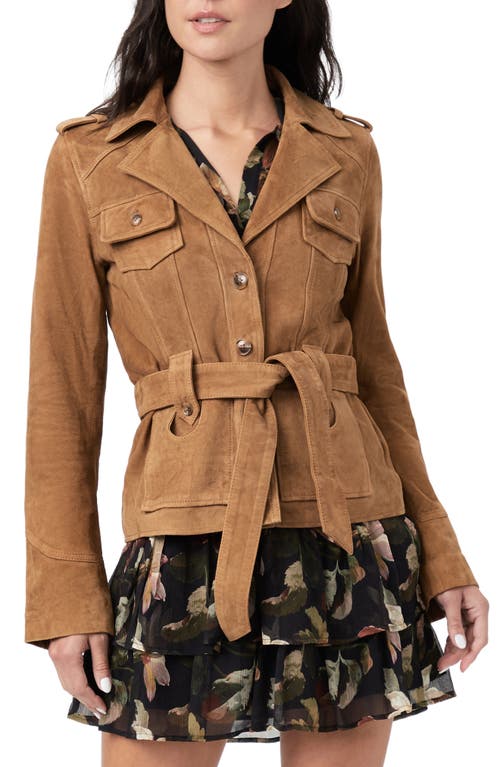 PAIGE Tawnie Tie Waist Jacket in Cognac at Nordstrom, Size Small