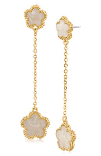 Jardin Clover Drop Earrings In Gold